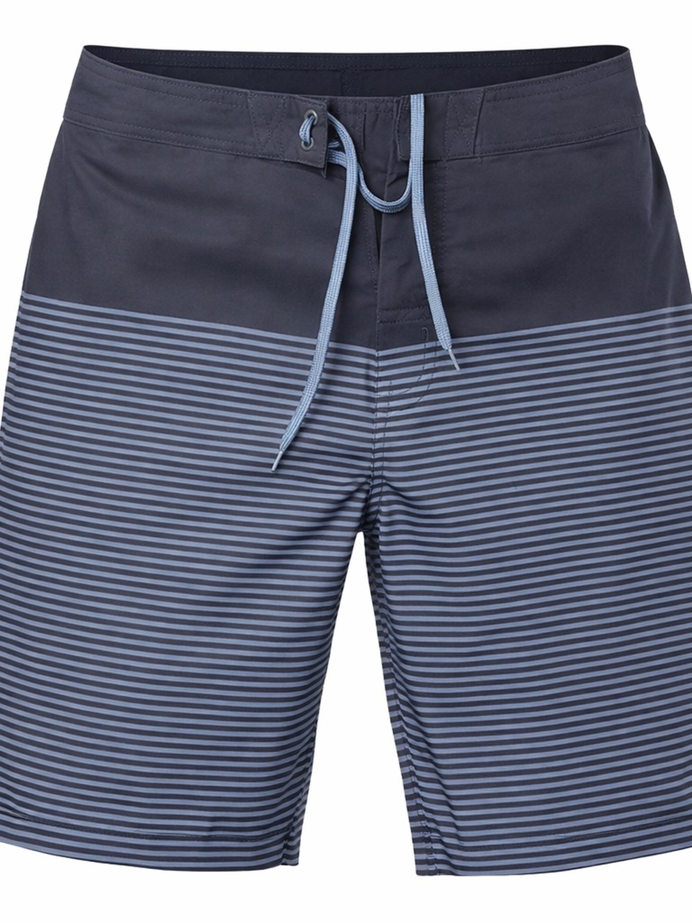 TravisMathew Men’s 36 Board Shorts Gray Blue Stripe Swim Trunks